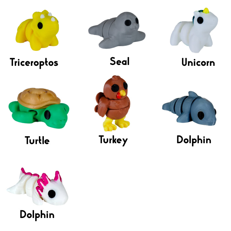 20 Toy Wiggly Grubz Fidget Animal Toy Bundle Mix and Match