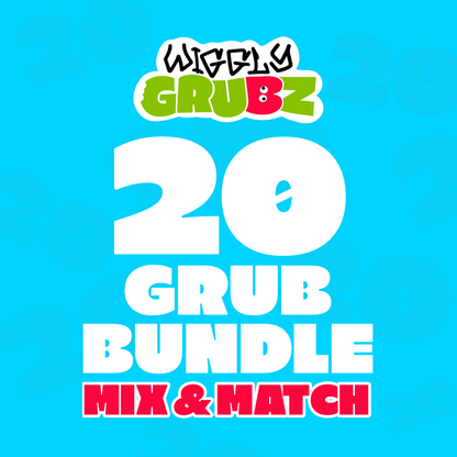 20 Toy Wiggly Grubz Fidget Animal Toy Bundle Mix and Match