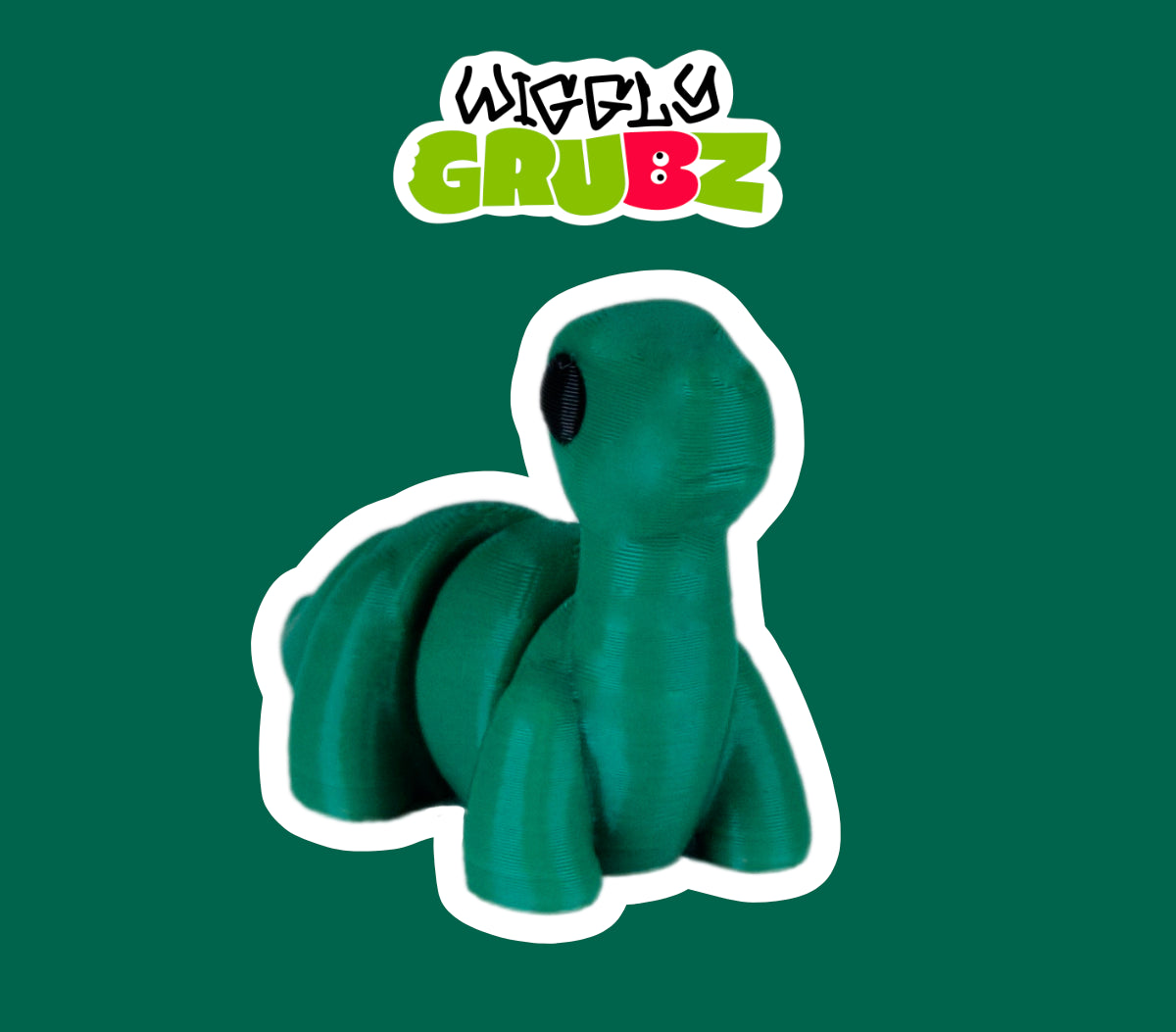 Baby Brontosaurus Wiggly Grubz Fidget Animal Toy For Creative Play