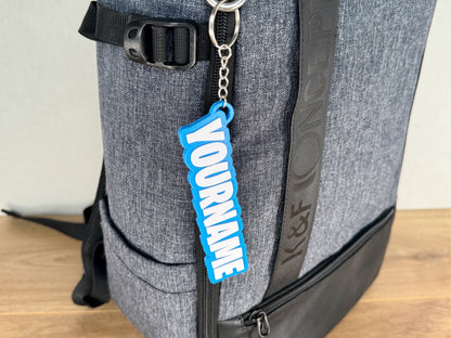 Personalised Fortnite Inspired Keyring - Customise With Any Name