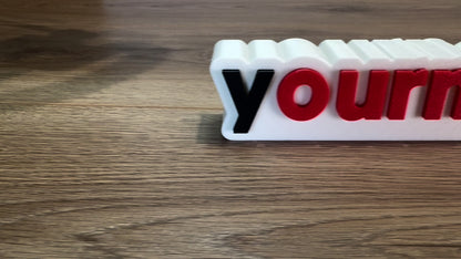 Personalised Nutella Style Name Sign - Customise With Any Name